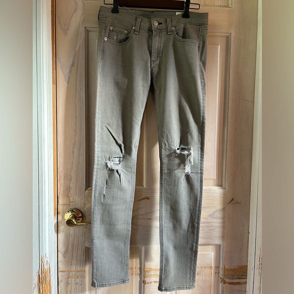 Rag & Bone Skinny Jeans, Iron with Holes.                    Women’s size 29